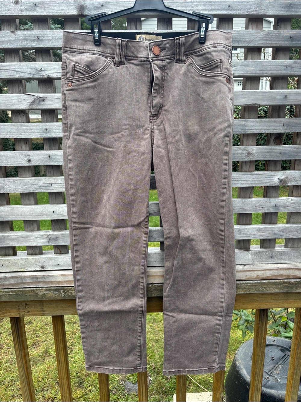 Democracy Women's Straight-Leg Jeans in Taupe Brown
